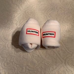 Hunter Boot socks large never worn off white color